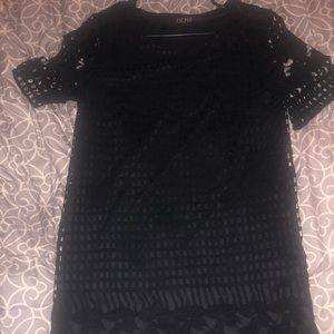 Black short lace dress